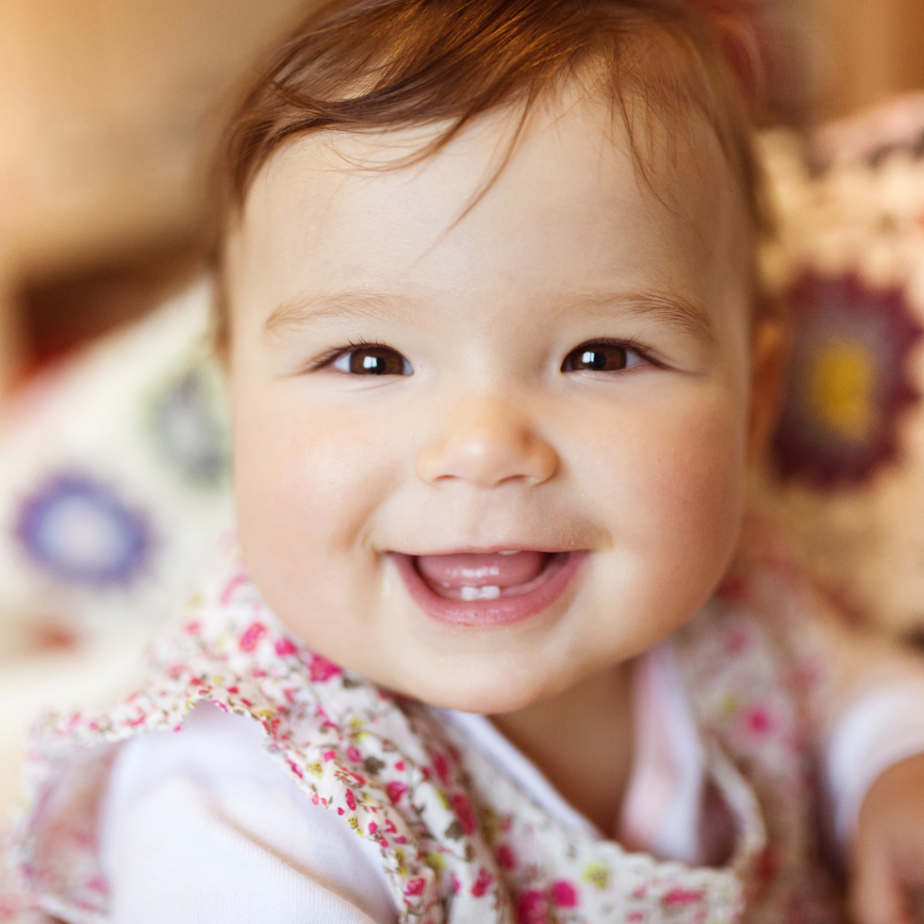 A smiling infant