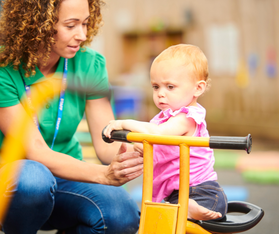 observing a child at play in the nursery. Building schema.