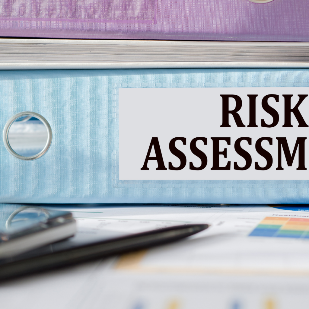 An image of a Lever Arch folder labelled Risk Assessments